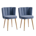 Gdfstudio Leclaie Modern Upholstered Dining Chair With Ergonomic Seat Cushion Backrest Golden Legs Set Of 2 21.26 W
