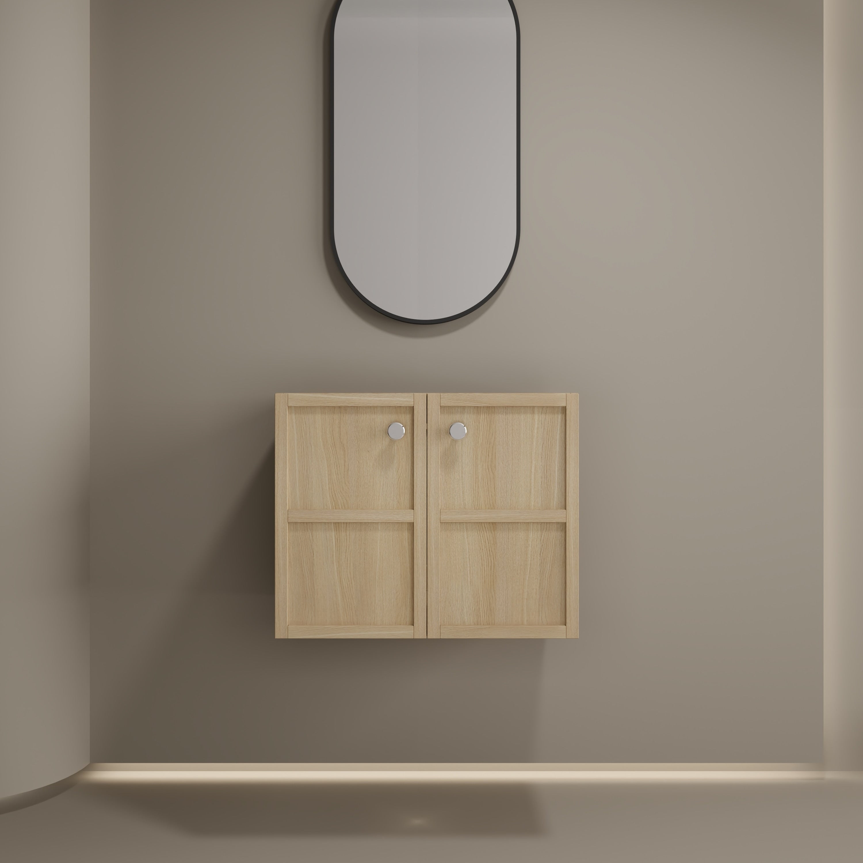 Gdfstudio Levistar Modern Wall Mounted Bathroom Vanity With 2 Soft Close Doors Sink Not Included