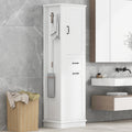 Gdfstudio Lucas Bennett Modern Tall Storage Cabinet With Tilt Out Compartment And Adjustable Shelving