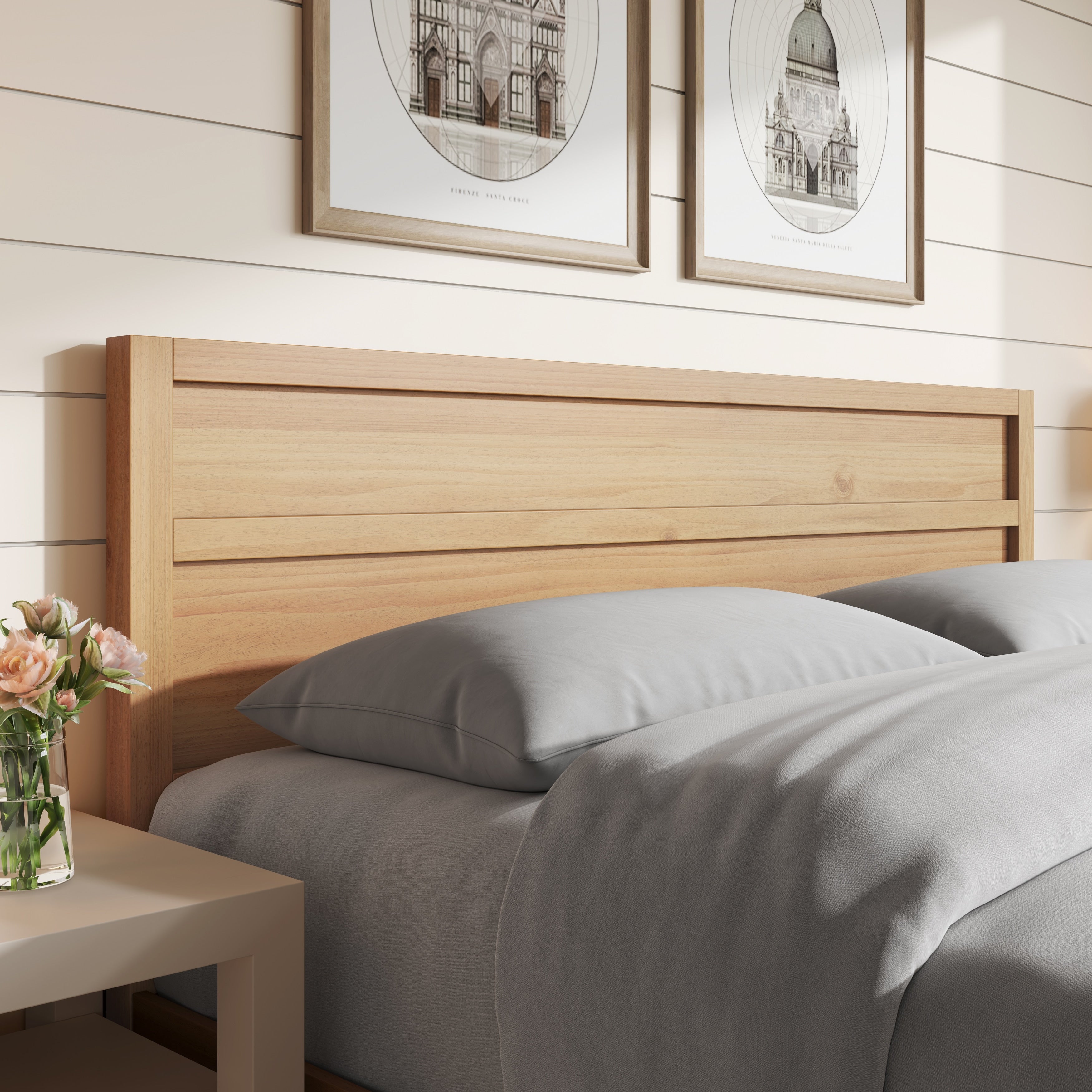 Gdfstudio Maddox Modern Wood Panel Headboard With Universal Frame Fit