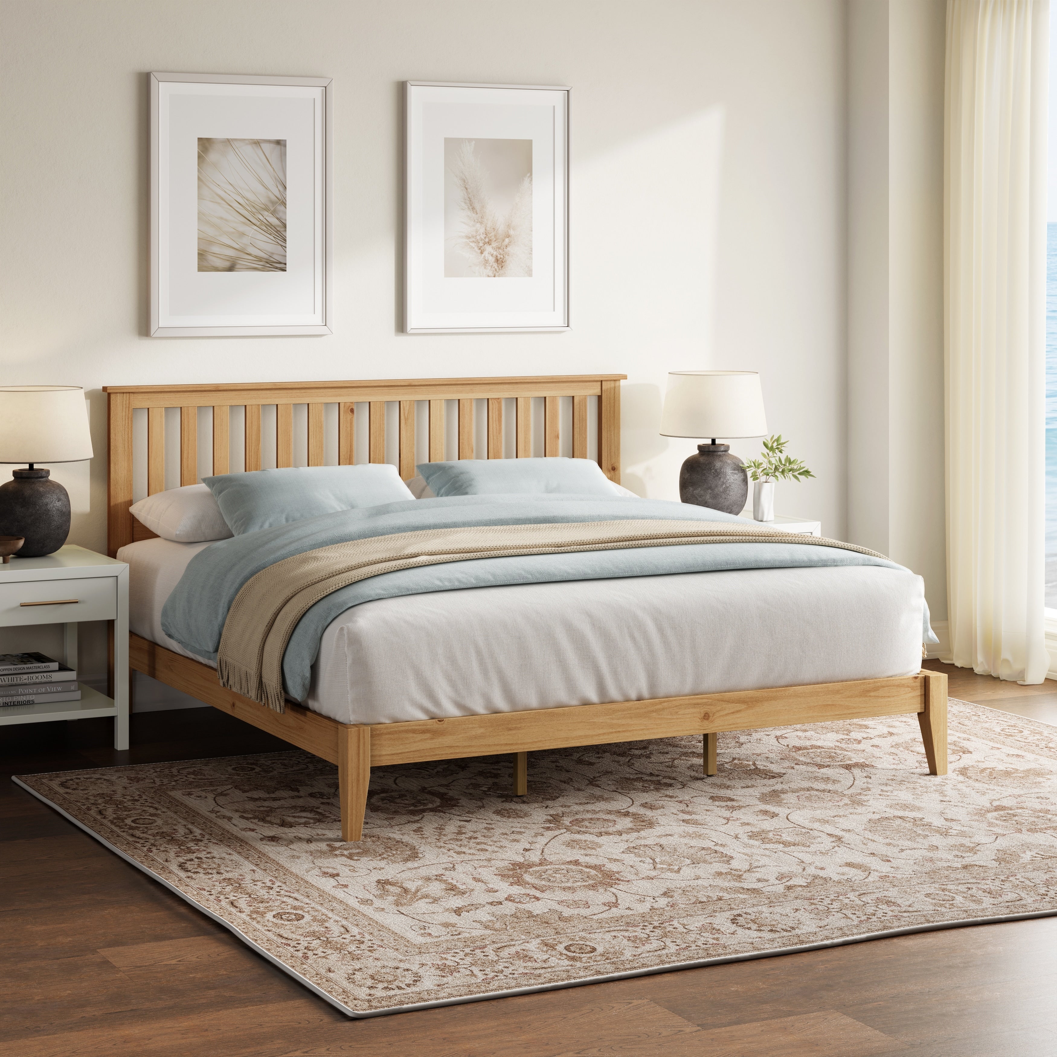 Gdfstudio Malinda Mission Wood Panel Bed With Slat Support