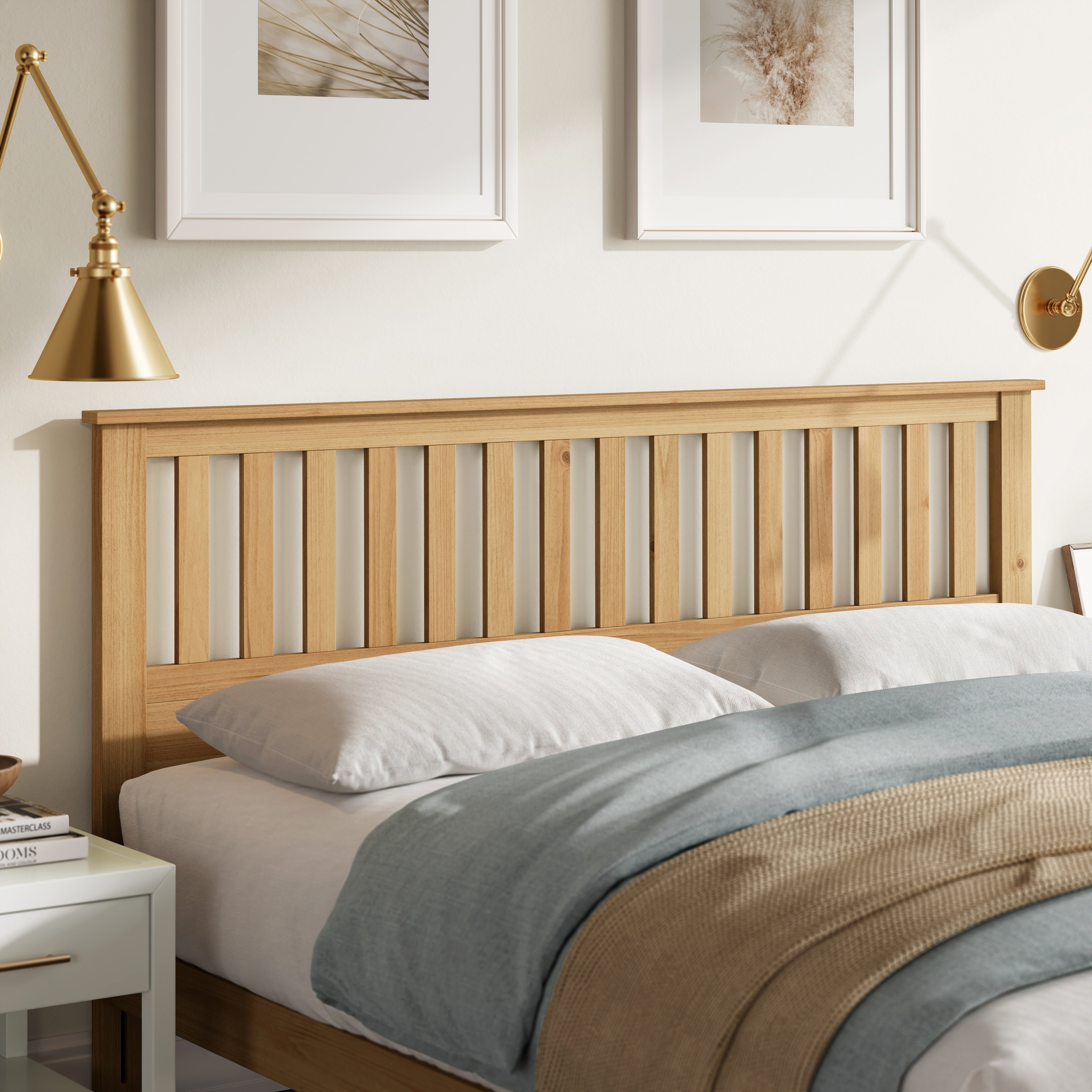 Gdfstudio Malinda Mission Wood Panel Headboard With Universal Frame Fit