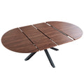 Gdfstudio Mapleton Modern Contemporary Space Saving 47.24 Extendable Dining Table With Telescoping Top Metal Frame