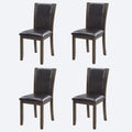 Gdfstudio Milo Modern Upholstered Wooden Dining Chairs Foam Padded Seat High Backrest Set Of 4 17 W