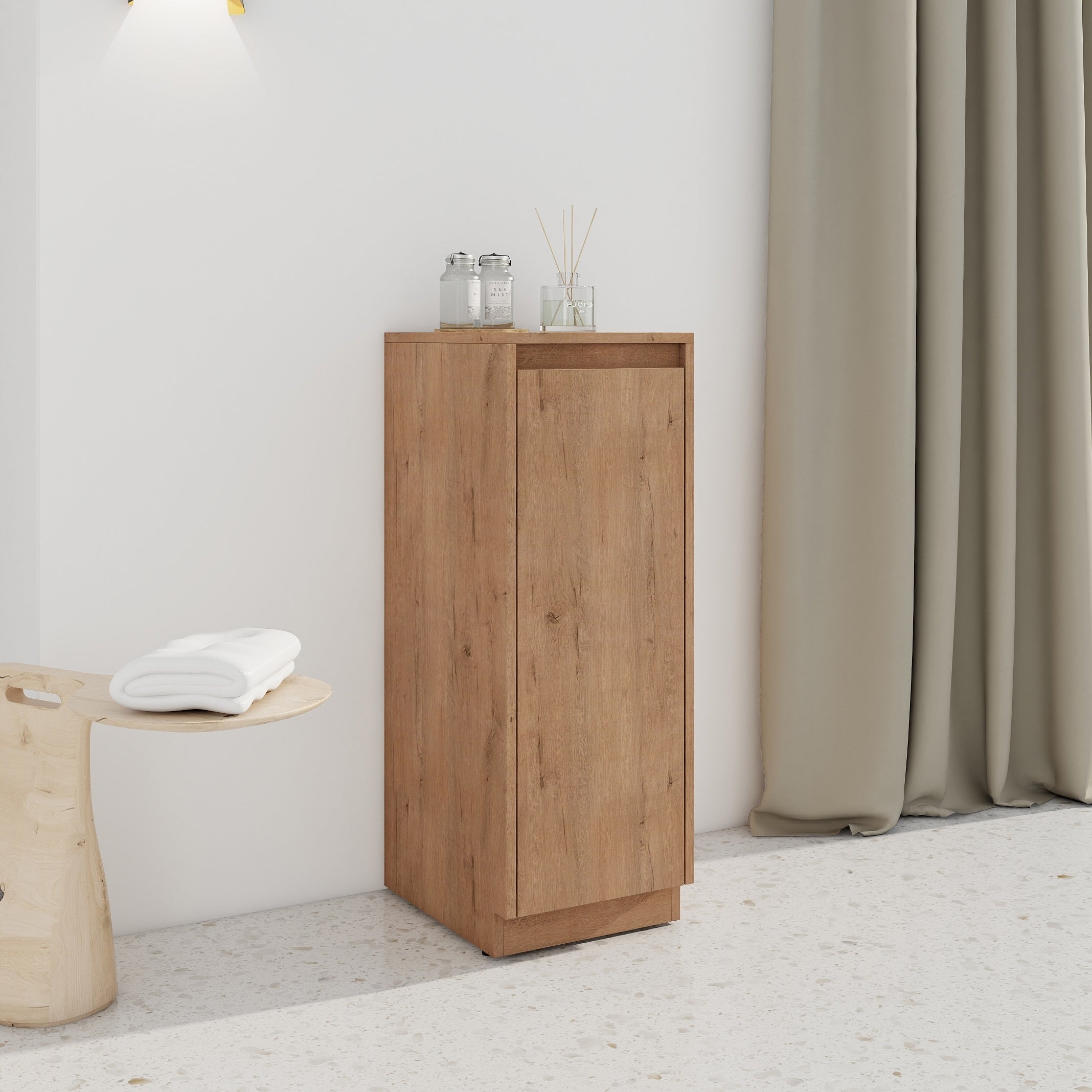 Gdfstudio Modern 12 Small Freestanding Storage Cabinet With Soft Close Doors 45 Degree Hidden Handles
