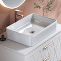 Gdfstudio Modern 20.1 Rectangular Ceramic Bathroom Vessel Sink With Drain Assembly