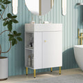 Gdfstudio Modern 21.6 Freestanding Bathroom Vanity Cabinet With Open Side Storage Cabinet Only