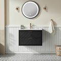 Gdfstudio Modern 30 Freestanding Bathroom Vanity With Engineered Carrara Marble Top Integrated Sink Fully Assembled
