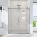 Gdfstudio Modern America Design Frameless Single Sliding Shower Door With 5 16 Sgcc Tempered Glass Stainless Steel Hardware