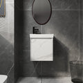 Gdfstudio Modern Minimalist Wall Mounted Bathroom Vanity Set With Ceramic Sink Soft Closing Door 20