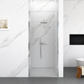 Gdfstudio Modern Semi Frameless Circular Pivot Shower Door With 1 4 Sgcc Tempered Glass Magnetic Soft Close Knob Handle