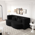 Gdfstudio Modern Teddy Fabric 78 Convertible Floor Sofa