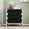 Gdfstudio Modern Woven Rope Drawer Buffet Sideboard With Adjustable Shelves
