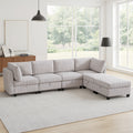 Gdfstudio Modular Sectional Sofa With Storage Solid Wood Frame Flexible Combination