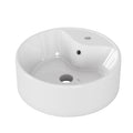 Monteria Modern 15.7 Ceramic Round Bowl Vessel Bathroom Sink Basin By Gdfstudio 15.7 X 5.7