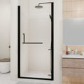 Gdfstudio Nolan Semi Frameless Pivot Shower Door With Adjustable Fit And Tempered Glass For Modern Bathrooms