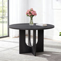 Gdfstudio Northfield Farmhouse 47.3 Round Dining Table With Scratch Proof Surface Top Anti Slip Adjustable Feet 30 W