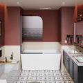 Gdfstudio Oliver Elegant Bohemian Pattern Bathtub Shower Door With Pivot Function And Space Saving Frameless Design