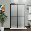 Gdfstudio Oliver Frosted Glass Shower Screen Panel With Open Walk In Design And Stable Support Bar 34 X 72