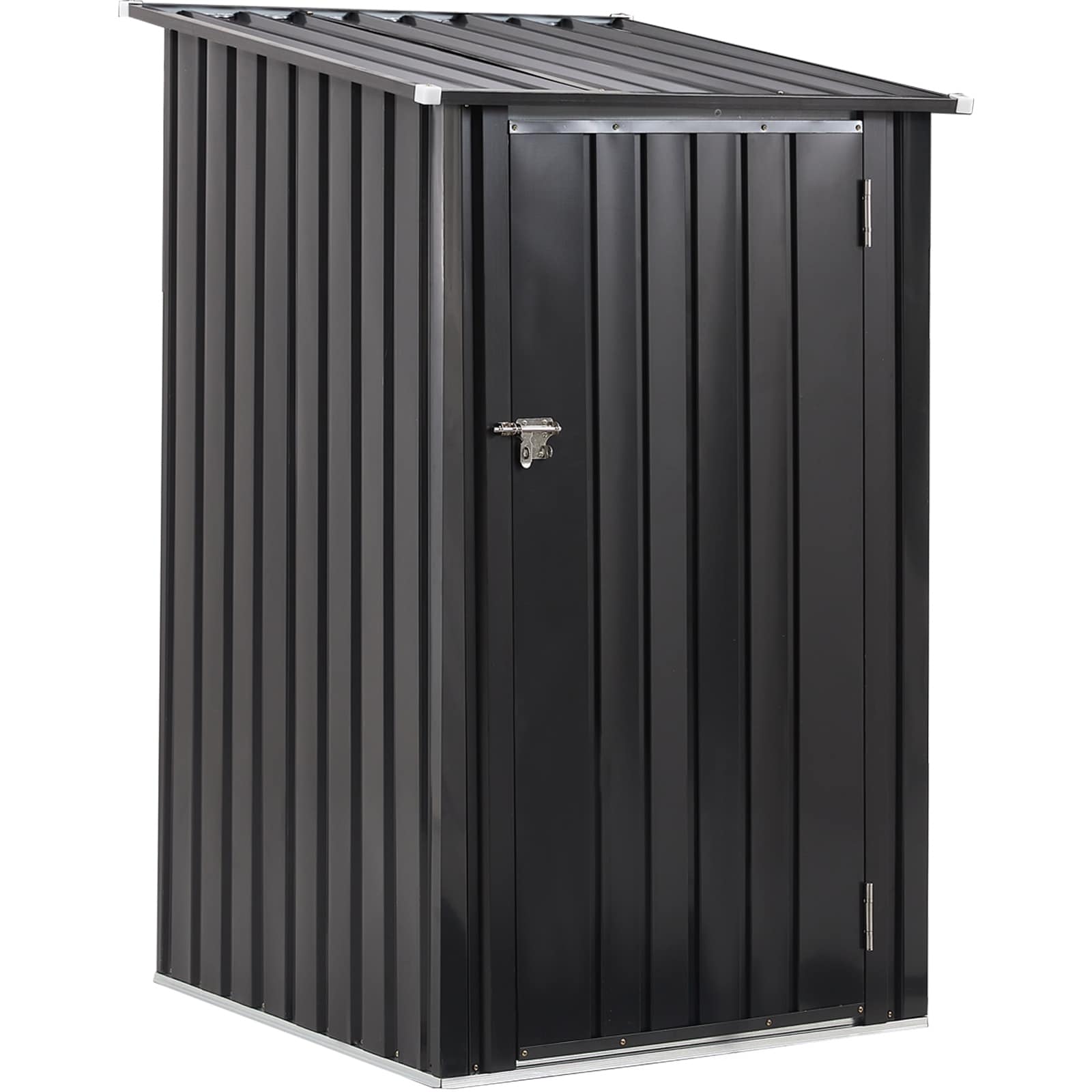 Gdfstudio Outdoor Compact Steel Garden Floorless Tool Storage Shed With Lockable Door For Backyard Patio And Lawn 3X3 Ft