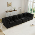 Gdfstudio Oversized 151.9 4 Seater Corduroy Modular Sofa With Ergonomic Deep Seat Soft Upholstery For Living Room