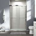 Gdfstudio Parker Modern Semi Frameless Double Sliding Shower Door With Quiet Glide System