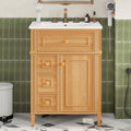Gdfstudio Redmont Freestanding Bathroom Vanity With Ceramic Sink Flip Drawer Storage Cabinet And Soft Close Drawers
