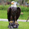 Gdfstudio Resin Hand Painted Bald Eagle Statue Indoor Outdoor Patriotic Garden Decor Ornament