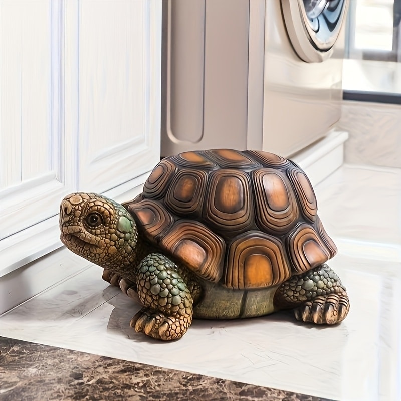 Gdfstudio Resin Simulated Turtle Statue Stool Multi Purpose Indoor Outdoor Garden Patio Decor