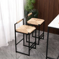 Gdfstudio Rose Rustic Water Hyacinth Woven Counter Height Bar Stools With Back Support And Footrest Set Of 2 16.53 W