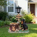 Gdfstudio Rottweiler Dog Family Planter Statue Resin Outdoor Garden Decor For Yard Patio