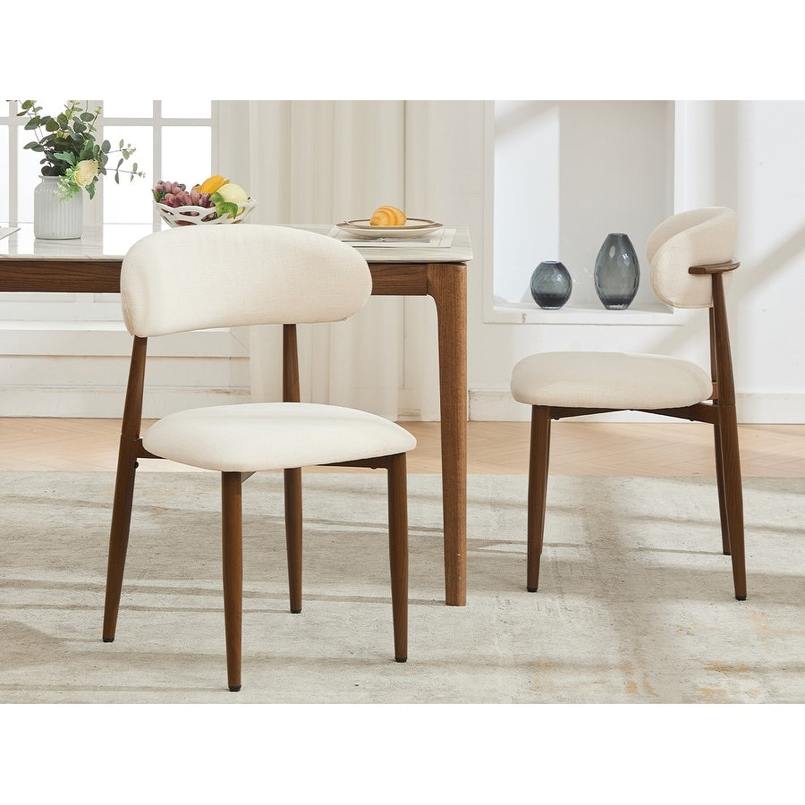 Gdfstudio Rowan Contemporary Upholstered Counter Height Bar Stool Set With Metal Legs And Supportive Back Design
