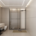 Gdfstudio Sebastian Adjustable Sliding Glass Shower Door With Dual Function Layout And Reinforced Stability
