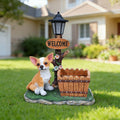 Gdfstudio Sitting Chihuahua Dog Planter Statue Resin Decor For Indoor Outdoor Garden Patio