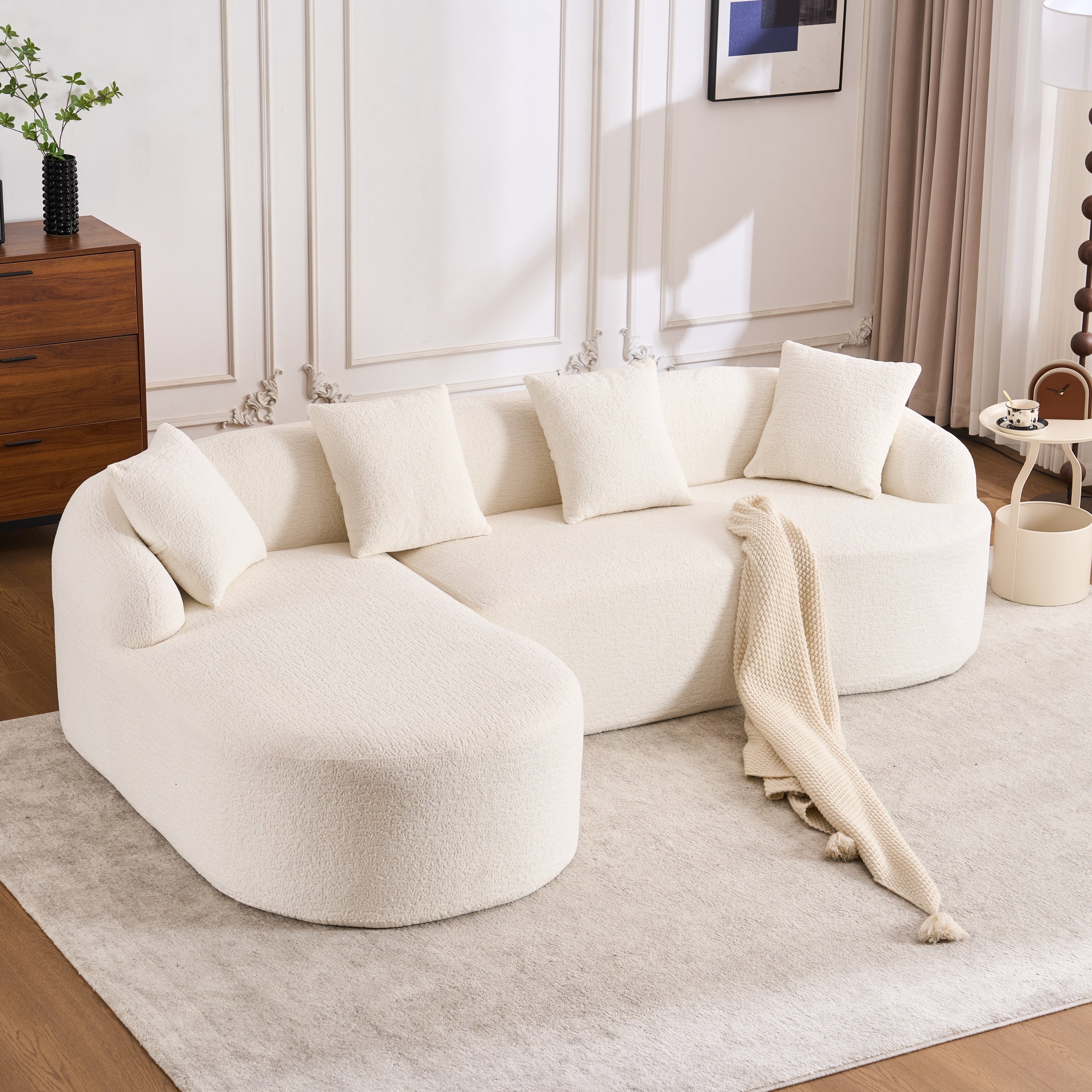 Gdfstudio Soft Upholstered Modular L Shape Sectional Sofa With Chaise