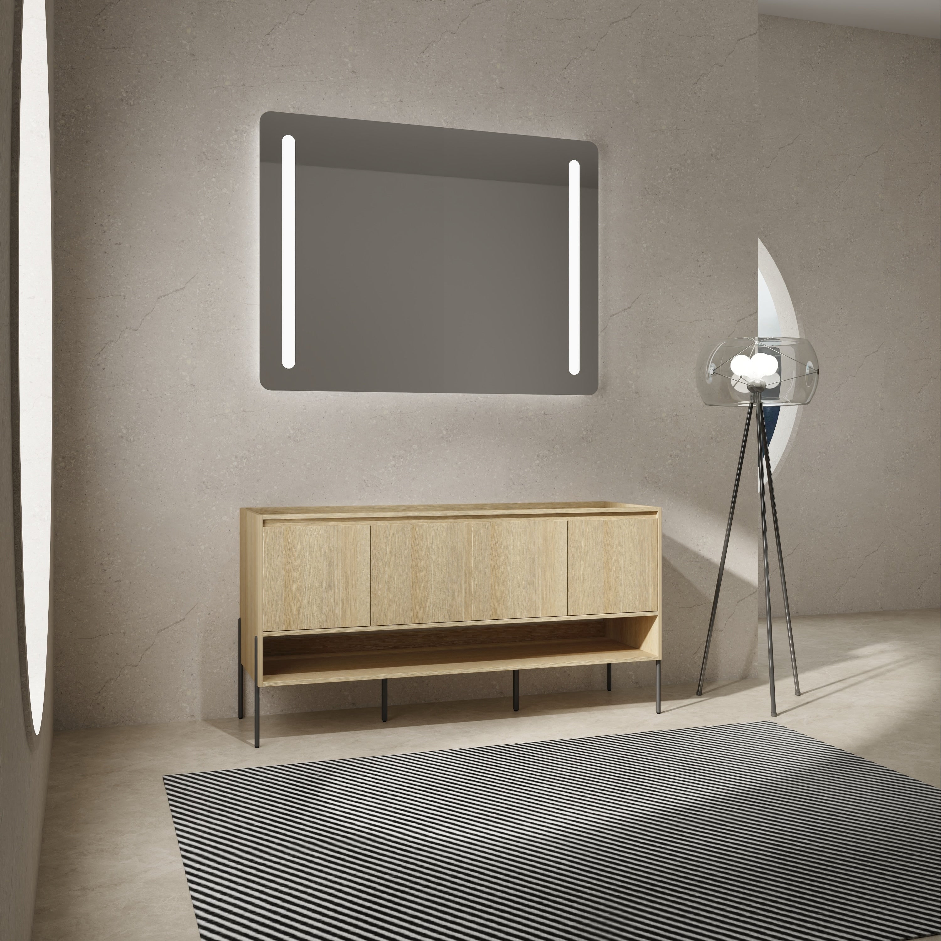 Gdfstudio Sydney Modern Freestanding Bathroom Vanity Cabinet With 4 Soft Closing Doors Sink Not Included 60
