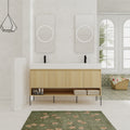 Gdfstudio Sydney Modern Freestanding Bathroom Vanity Cabinet With Double Resin Sink 4 Soft Closing Doors 60