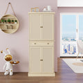 Gdfstudio Tallrattan Modern Storage Cabinet With 4 Doors 1 Drawer And Adjustable Shelves