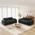 Gdfstudio Velvet 2 2 Seater Modular Sofa Set With 32D High Density Sponge Deep Seat