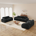 Gdfstudio Velvet 3 Piece Modular Sofa Set With 32D High Density Sponge Oversized Deep Seat