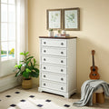 Gdfstudio Wash Modern 6 Drawer Tall Dresser With Textured Borders And Easy Pull Handles