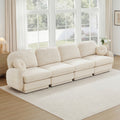 Gdfstudio Alden Voss 137 Chenille Cloud 4 Seater Sofa With Quilted Back Cushions Deep Seat