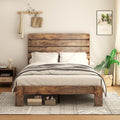Gdfstudio Arlo Wood Platform Bed Frame Industrial Style Bed