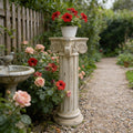 Gdfstudio Caspian Finch 29 Roman Column Plant Stand Mgo Pedestal With Base Uv Water Resistant
