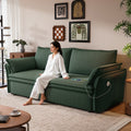 Gdfstudio Eli 85 Corduroy Convertible Sofa Bed Wood Frame 2 In 1 Loveseat Guest Bed