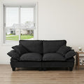 Gdfstudio Finn 76 Chenille Sailboat Sofa 2 Seater Modular Loveseat With Curved Armrests For Small Spaces