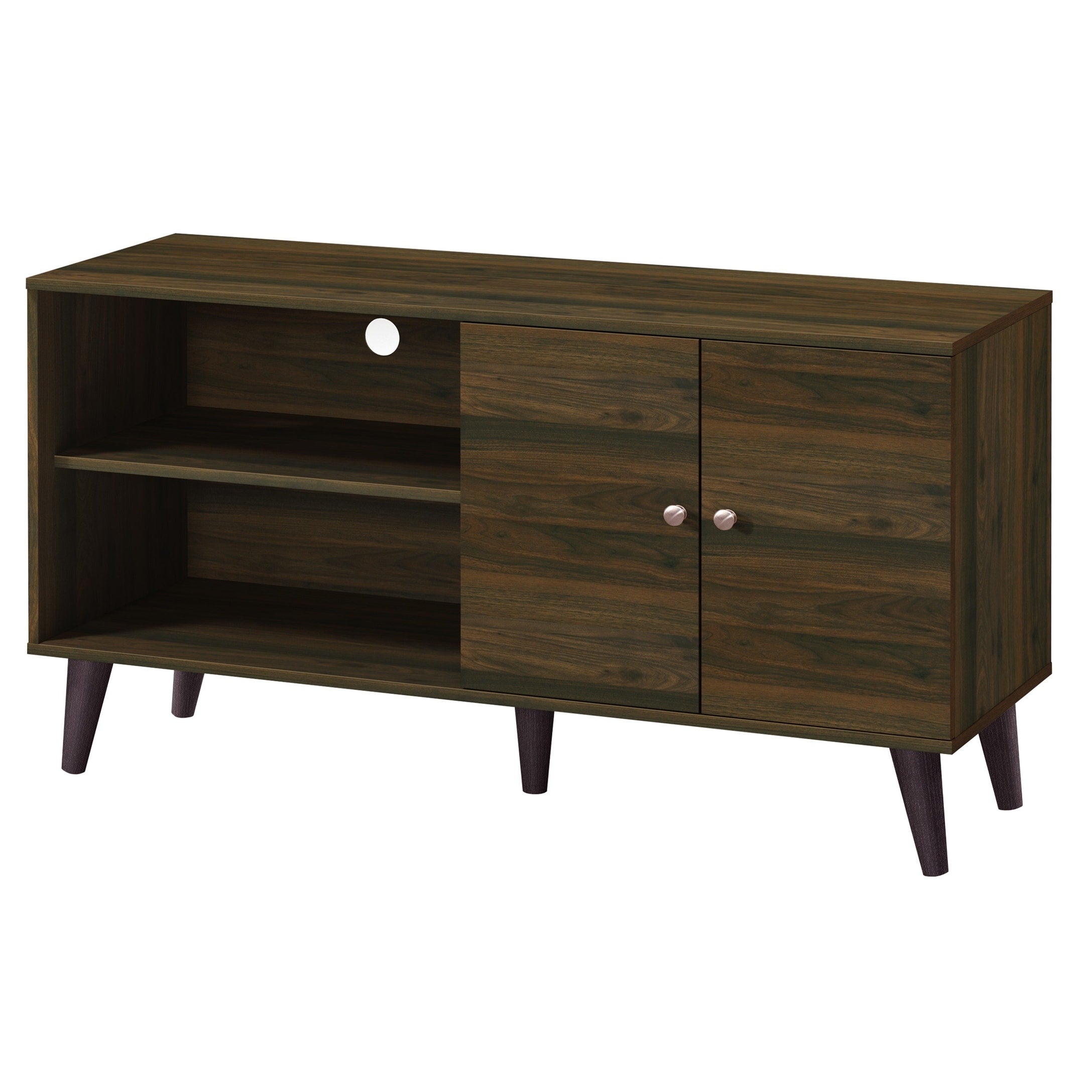 Gdfstudio Finnian Blaire Amidon Tv Stand For Tvs Up To 47.3 With 2 Shelves And 1 Cabinet Woodgrain Finish
