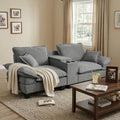 Gdfstudio Hugo 88 L Shape Sailboat Chenille Sofa With Cup Holders Storage Usb 2 Pillows