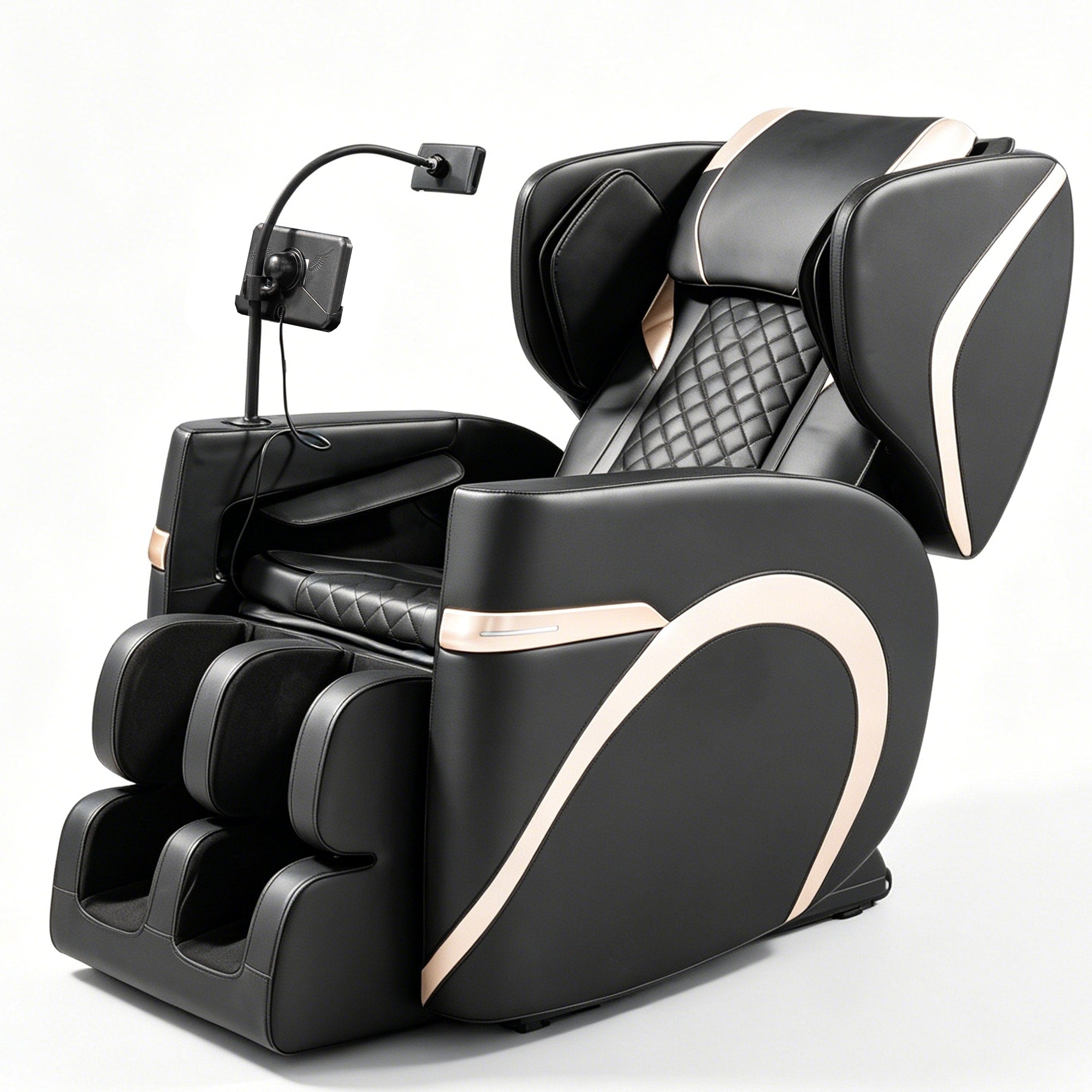 Gdfstudio Ivan Zero Gravity Full Body Massage Chair Recliner 5 Auto Modes Air Pressure Massage Chair