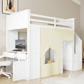 Gdfstudio Jasper Penn Loft Bed With Desk Drawers And Storage Staircase